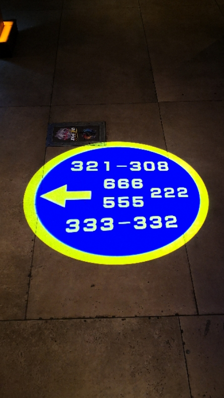  the sign projector could custom any guide text or images instruction to indicate the direction or room numbers