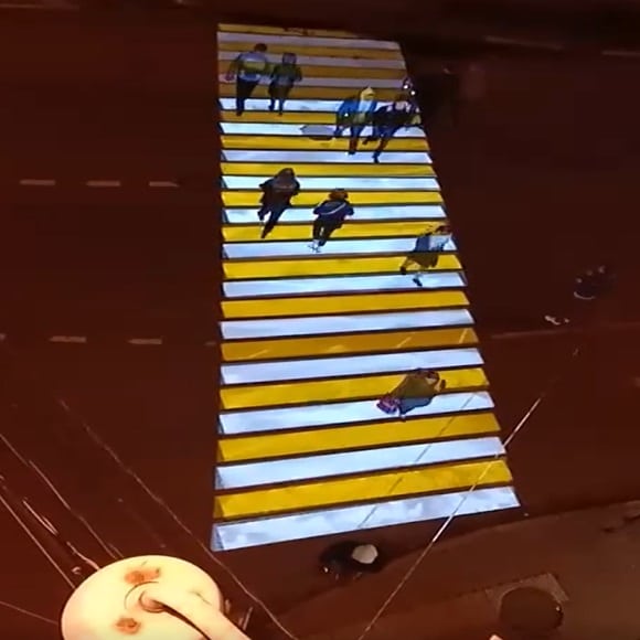 Luminous Zebra crossing projection lamp