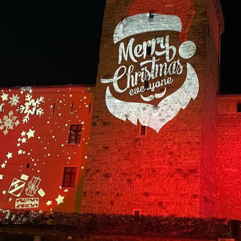 Christmas Gobo Projector Lights: High-Def + Rotating – Easy Setup Waterproof Building Snowflake Wonder