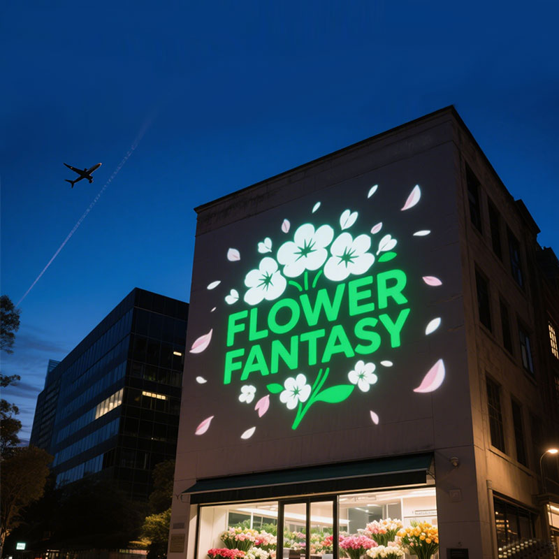 200W Outdoor Waterproof Gobo Projector: High-Def Rotatable +Easy Setup – Festivals/Events Landscape Lighting