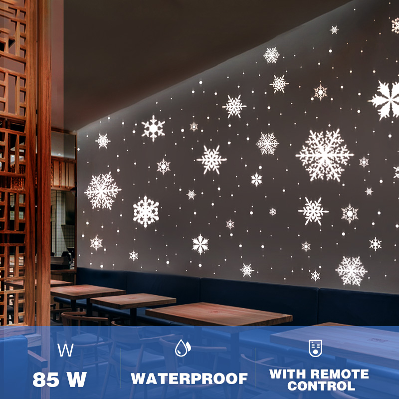 Outdoor Waterproof Rotating Snowflake Projection Light with Remote Control-Create Charming Winter Atmosphere for Gardens/Parties