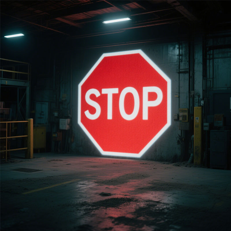 Industrial-Grade LED Projector Signs: Long-Lasting + Quick Setup High-Visibility Rotating Safety Warnings