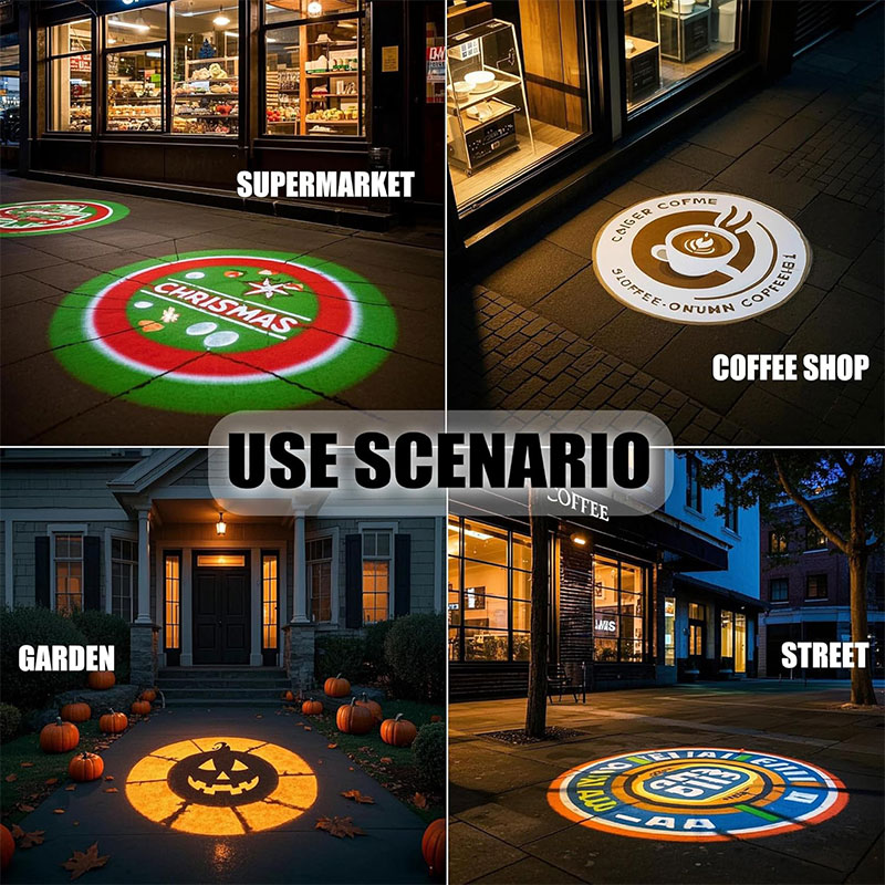 Custom Logo Light Projector | Noparde High-Def Rotating Outdoor Gobo Shop & Floor Branding Quickly Delivery