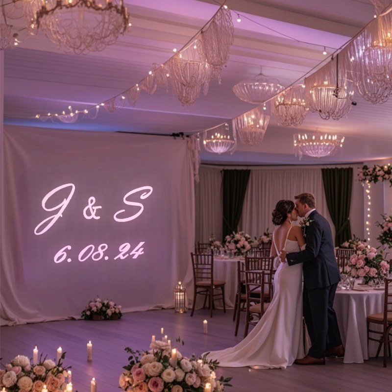 New 80W Custom Gobo Logo Projector Waterproof Outdoor | Personalized Monogram LED Projection for Restaurant Hotel Wedding