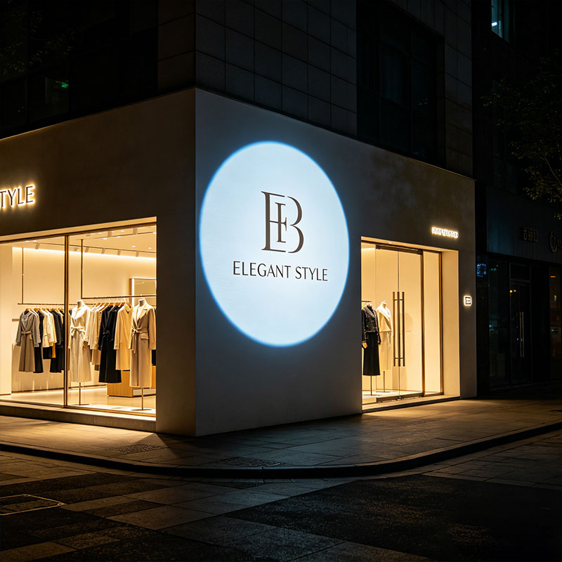 Spotlight with Logo IP67 Custom for UK Retail Storefront Advertising