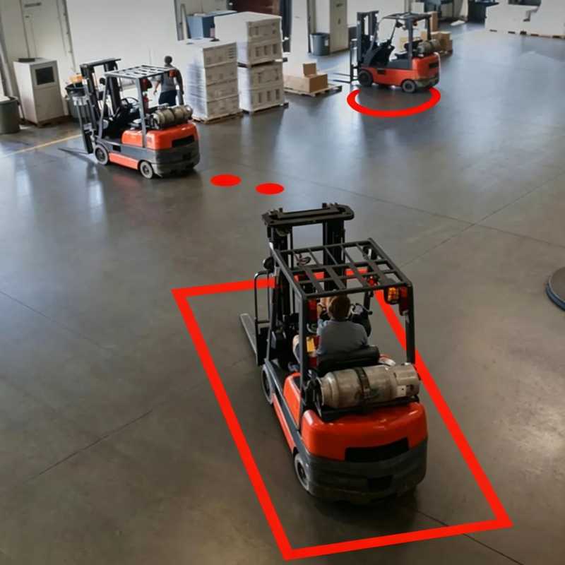 Virtual Line Projector Precent Forklift Crashes and Makes Factory Floor Safer