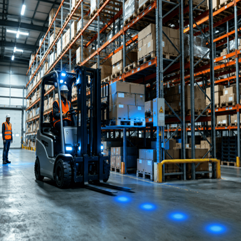 How Do Noparde Forklift Safety Lights Improve Safety in Busy Logistics Warehouses?