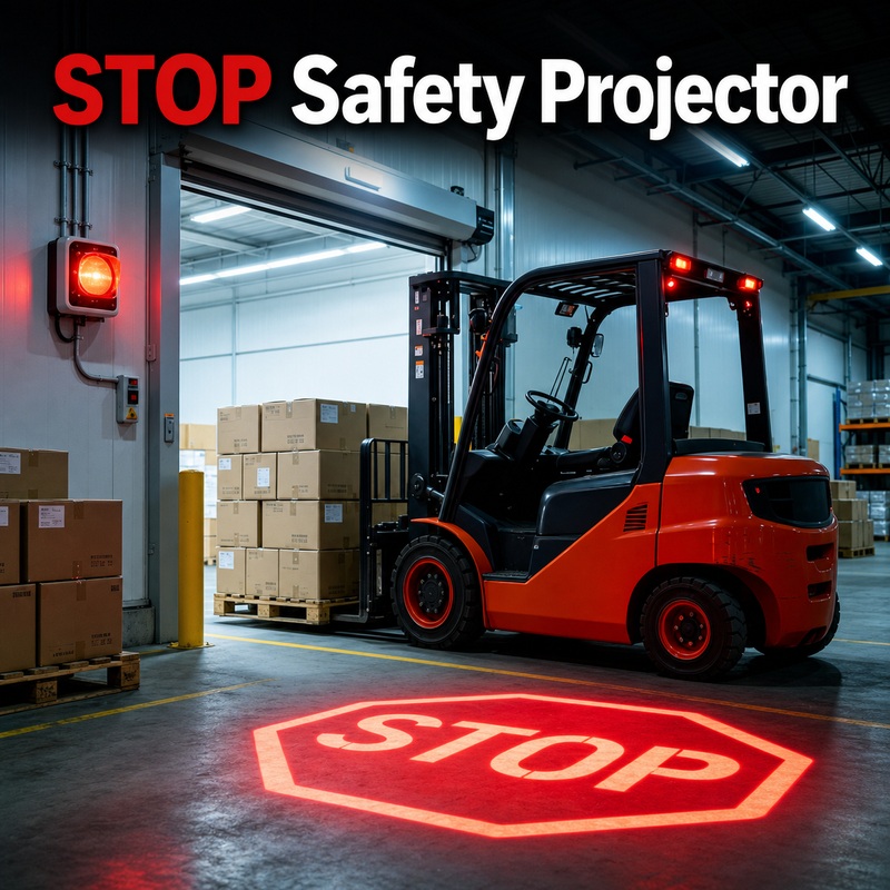 300W Ultra-Bright STOP Safety Projector for Industrial Floor Marking