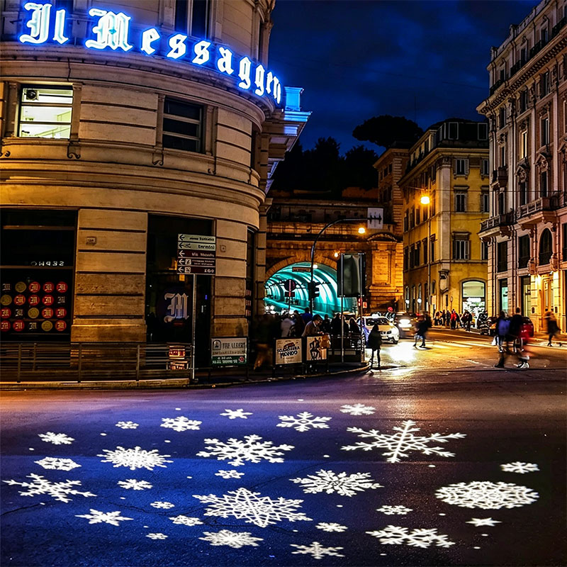 A US Storefront Makeover with Water Wave, Snowflake, and Gobo Lights