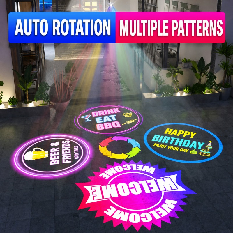 4-Image Switchable Projection Lamp – Multi-Pattern Mood & Ambient Light