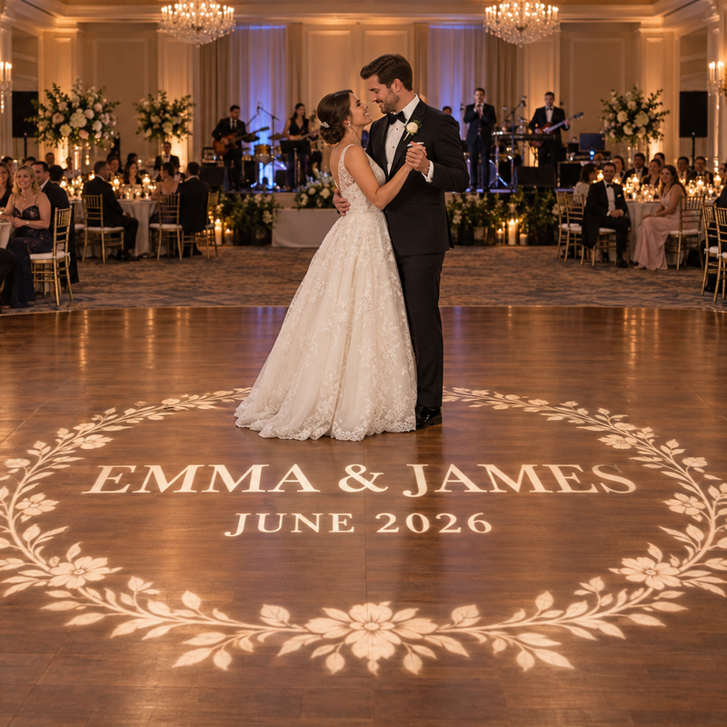 Can an Event Company Change the Name or Logo for Each Wedding Without Replacing the Complete Projector?