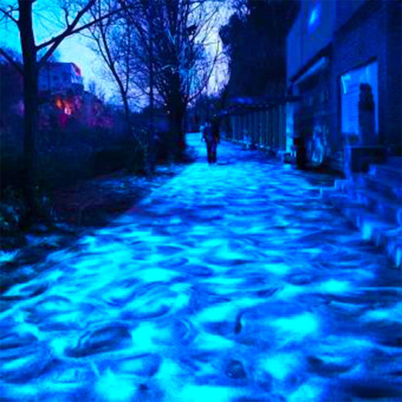 160W-200W Water Wave Projector Light, Outdoor Dynamic Water Ripple Effect Light for Building Wall, Pool, Landscape