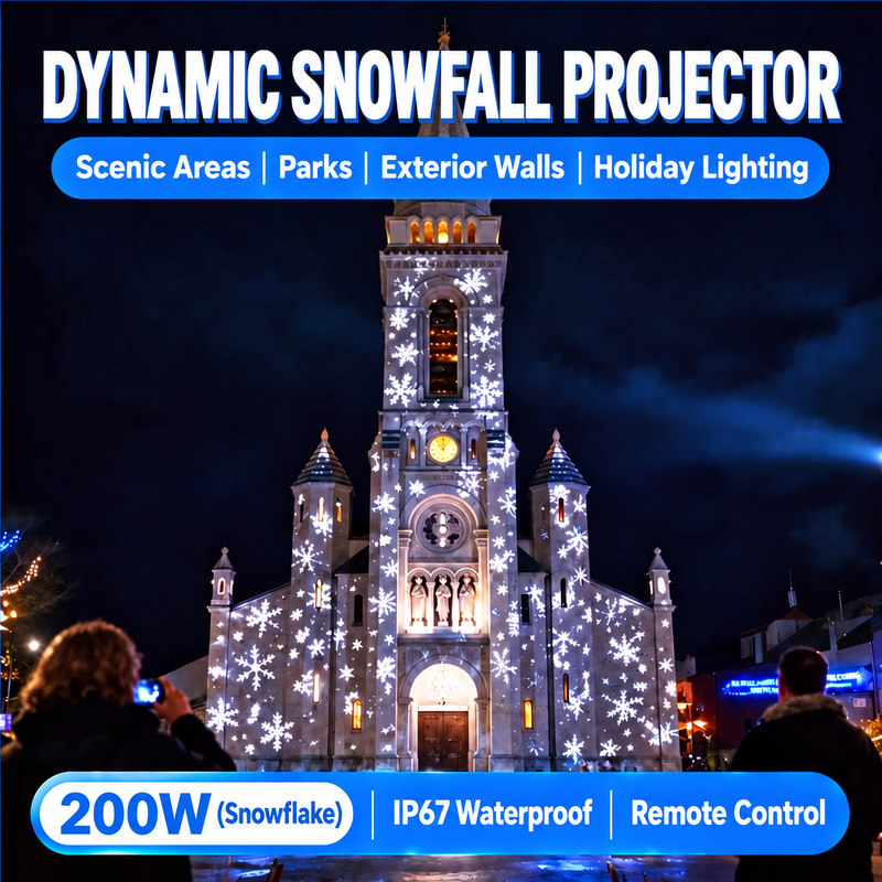 New 160-200w Snowflake Falling Projector Light Falling Effect Display
