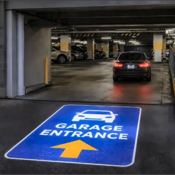 How Custom Safety Projectors Support Clearer Floor Guidance in Parking Garages