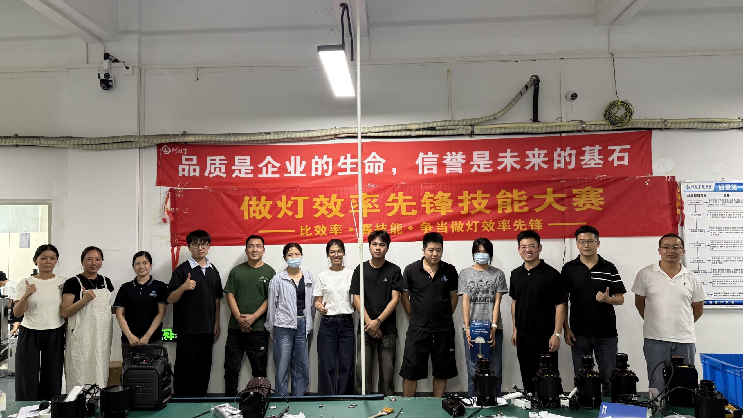 A group photo from our production skills challenge.