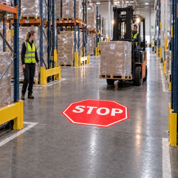 How a Safety Sign Projector Makes Warehouse Warning Areas Easier to See